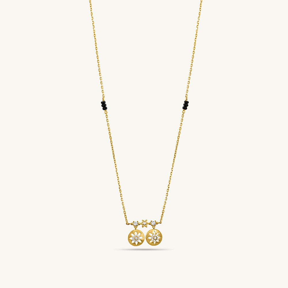 Ishani Diamond Mangalsutra | BIS Hallmarked | 18k Gold Vermeil