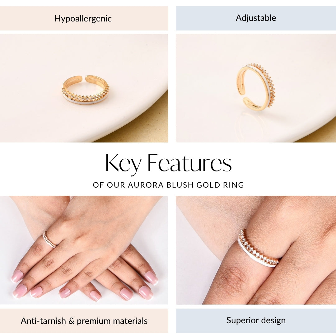 Aurora Blush Gold Ring