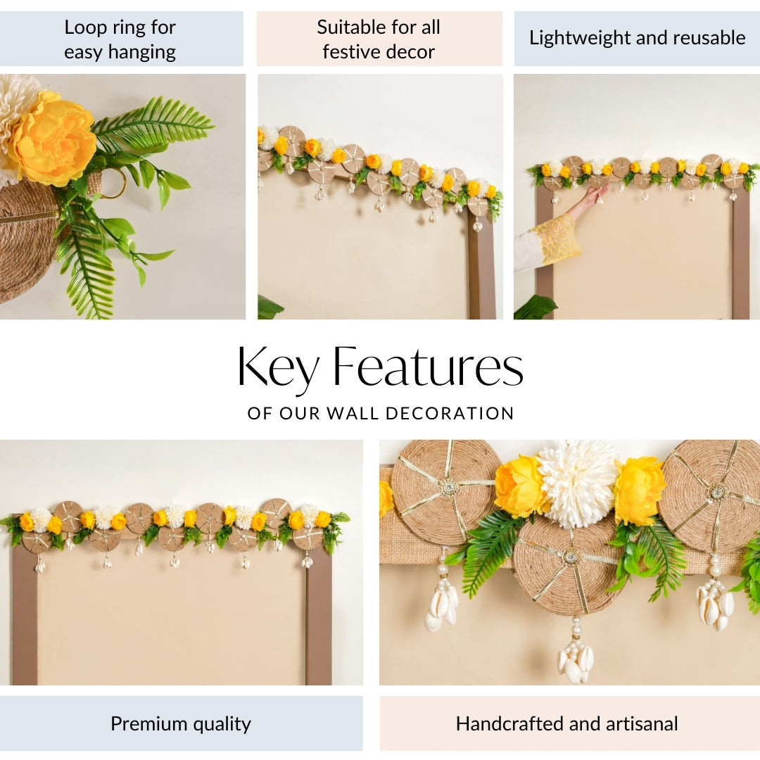 Auspicious Blossom Wall Toran For Festivities