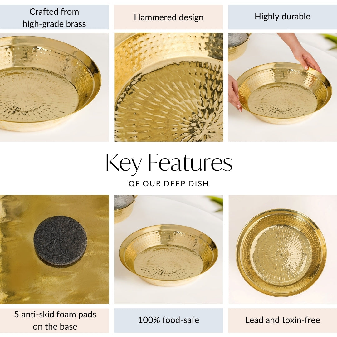 Pure Brass Hammered Parat 36cm