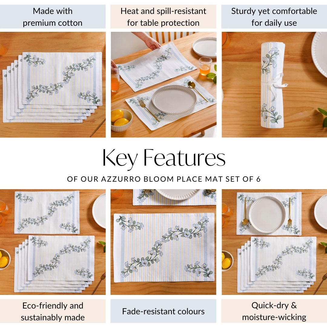 Azzurro Place Mat Set Of 6