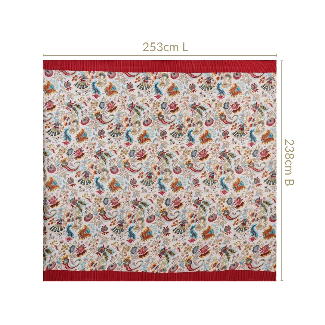 Ethnic Bloom Quilted Cotton Bedcover 250x230cm
