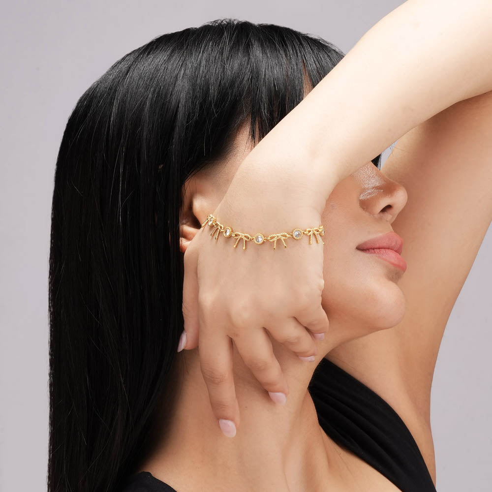 Twinkle Ribbon Chain Bracelet