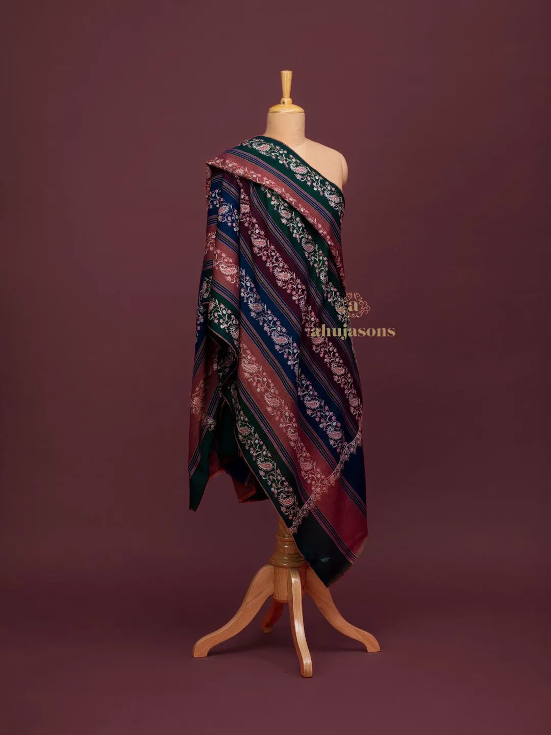 Elegant Cashmina Shawl with Jaal Pattern in Multi