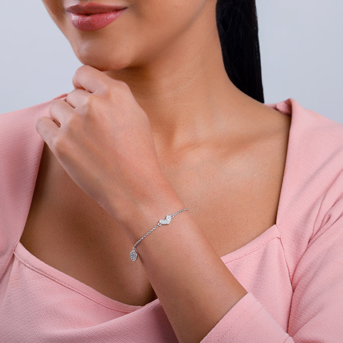 Silver Heartfelt Love Bracelet