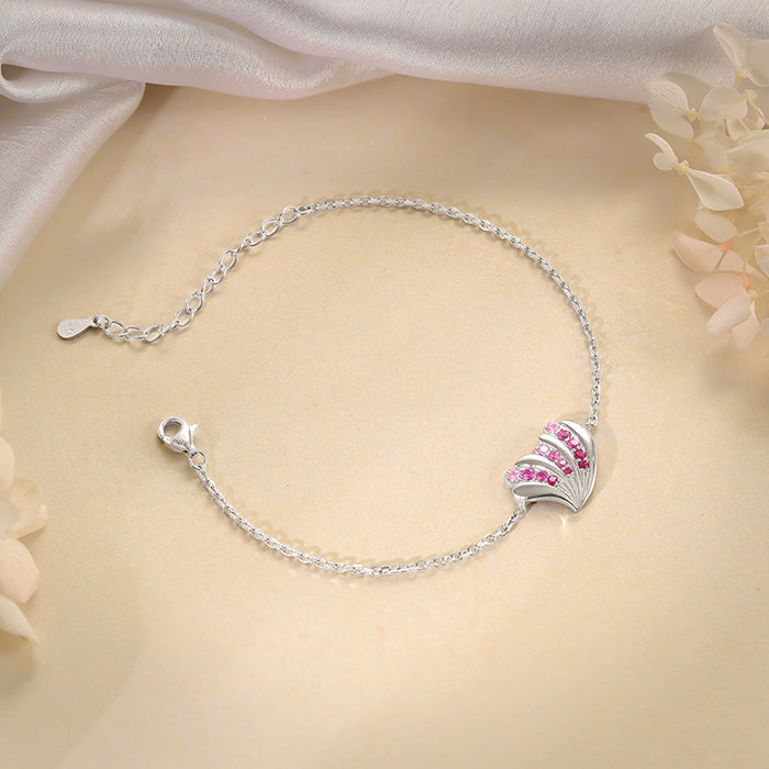 Silver Waveshell Bracelet
