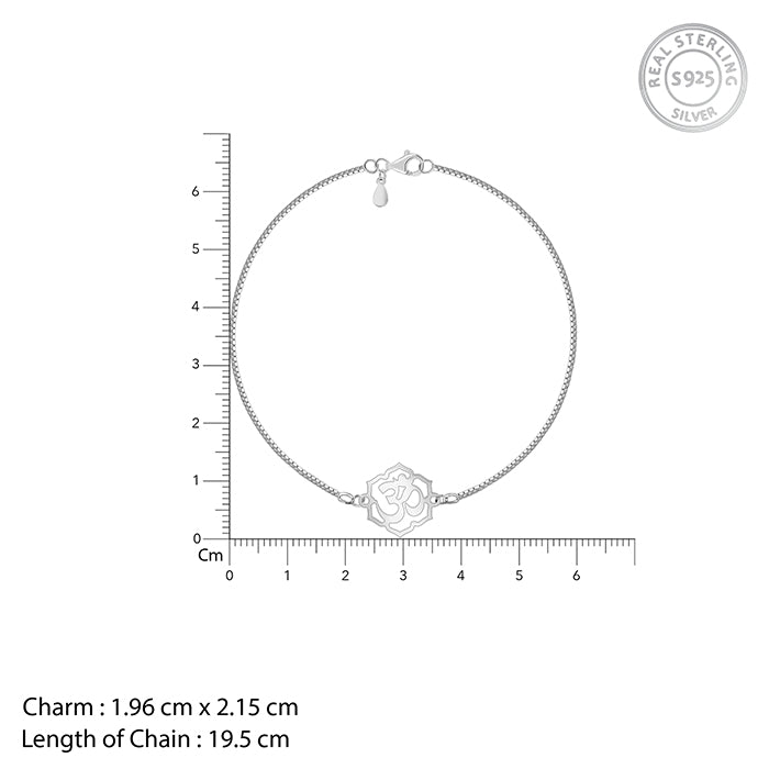 Silver Omkara Bracelet Rakhi