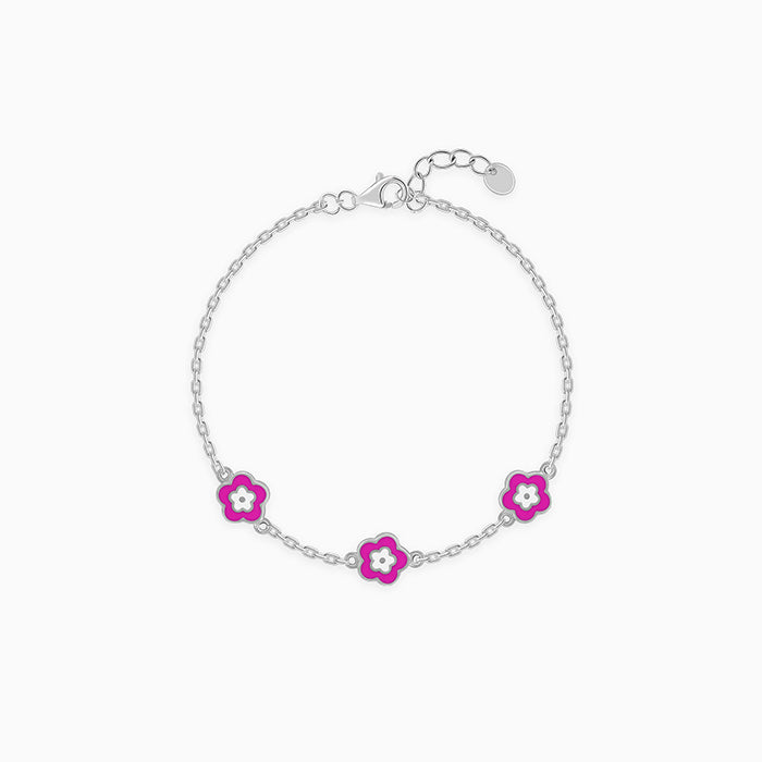 Silver Cutie Flower Kids Bracelet (0-2 years)