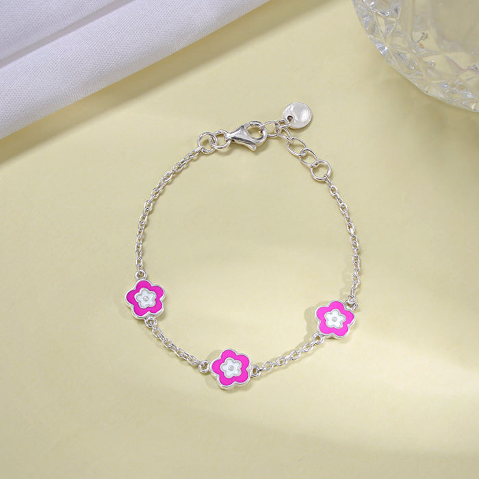 Silver Cutie Flower Kids Bracelet (0-2 years)