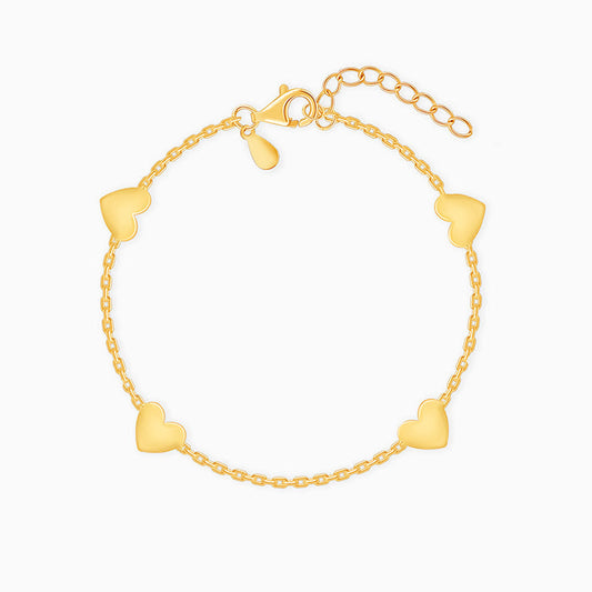 Golden Multiple Heart Bracelet