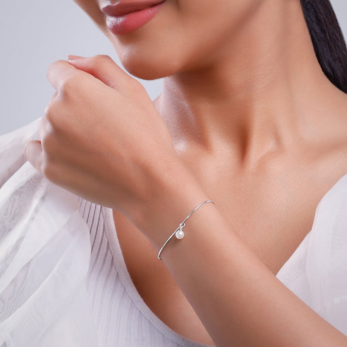 Silver Pearly Shine Bracelet