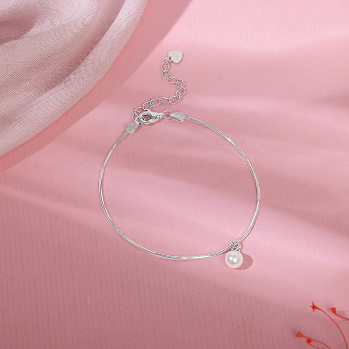 Silver Pearly Shine Bracelet