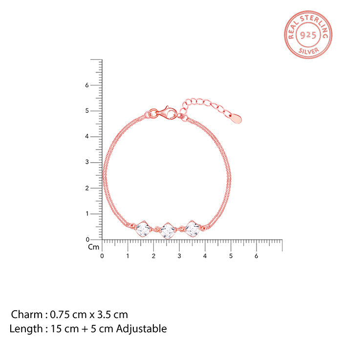 Rose Gold Sparkling Zircon Bracelet