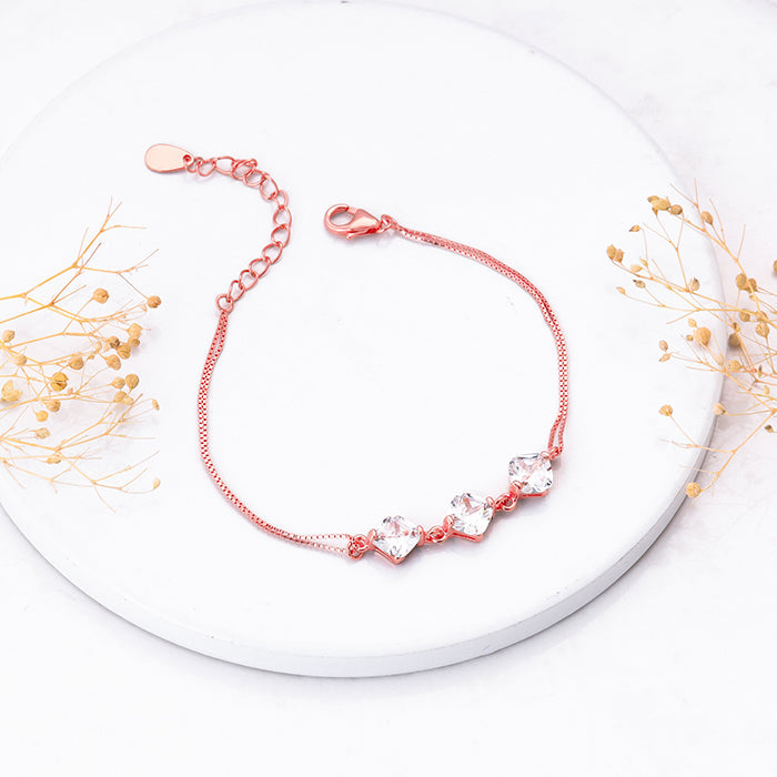 Rose Gold Sparkling Zircon Bracelet