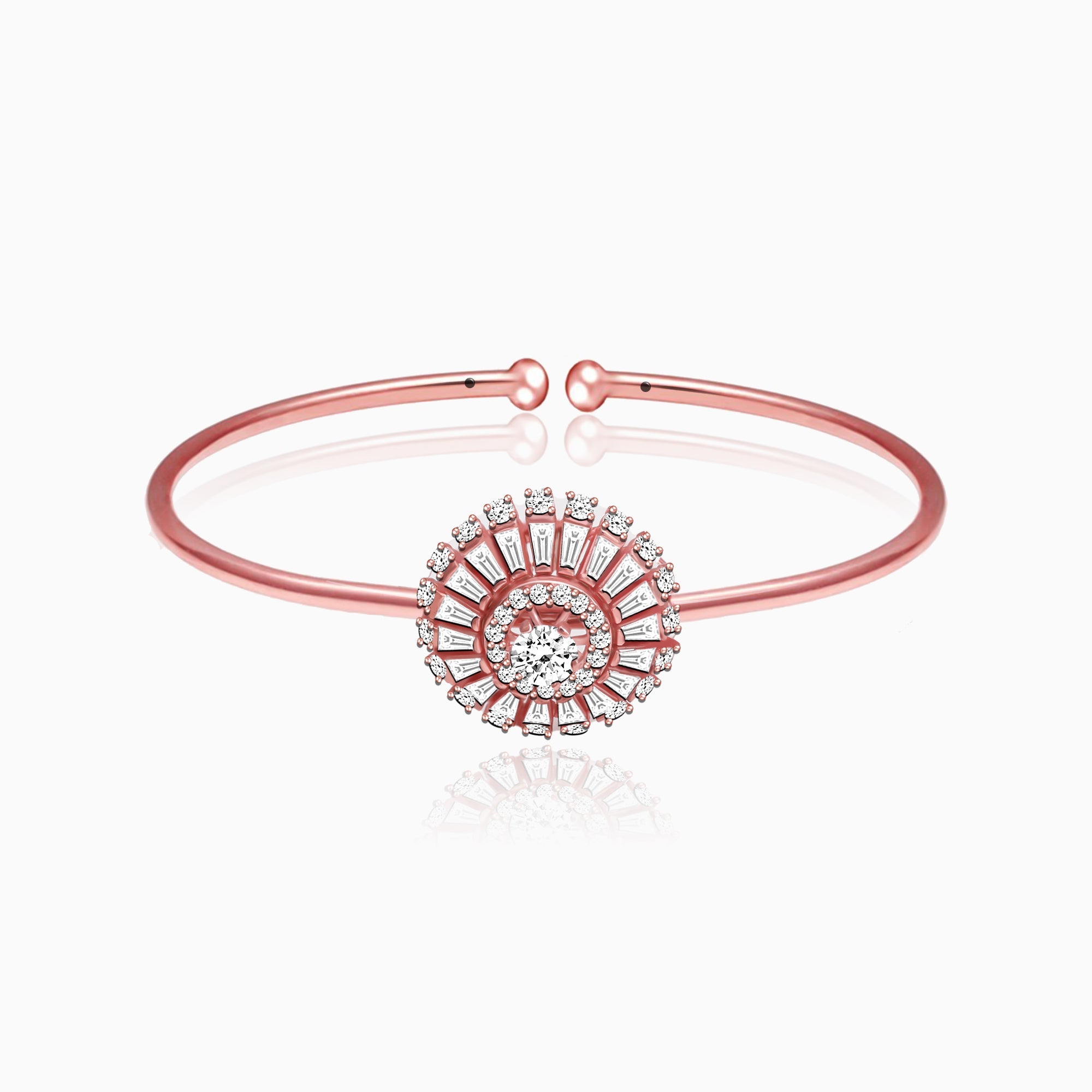 Anushka Sharma Rose Gold Baguette Sunshine Bangle Bracelet