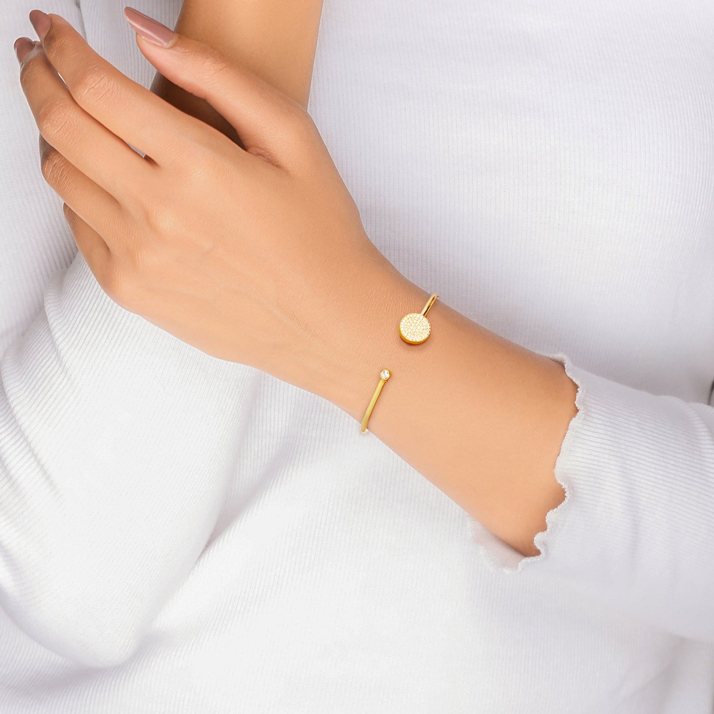 Golden Circular Studded Bracelet