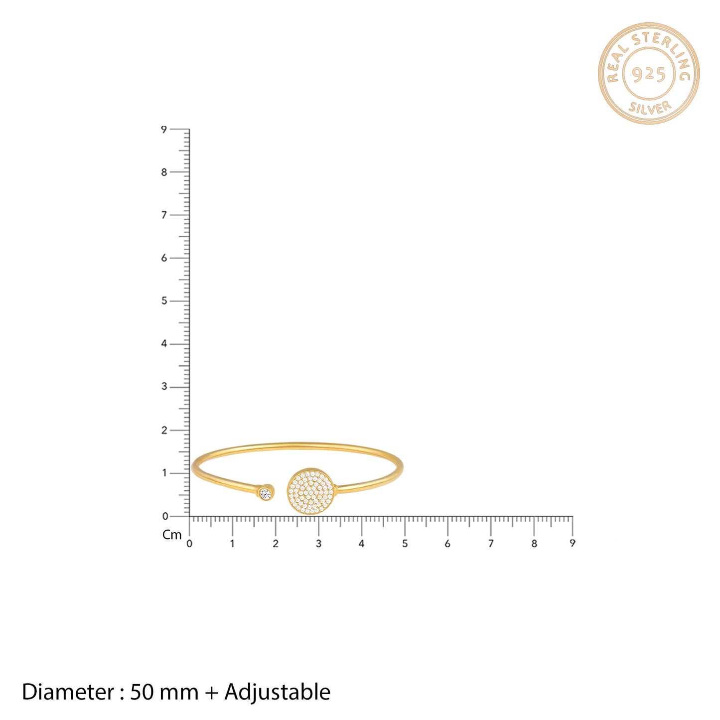 Golden Circular Studded Bracelet