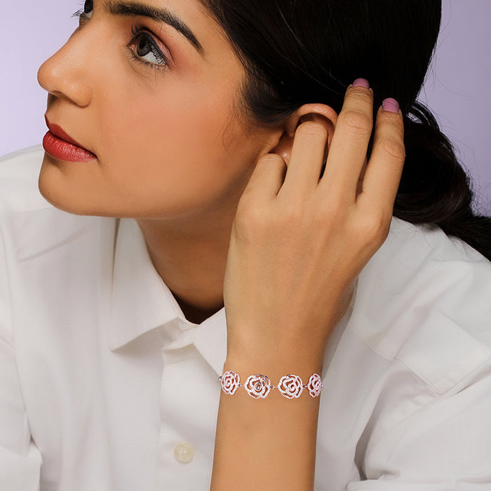 Rose Gold Floral Ecstacy Bracelet