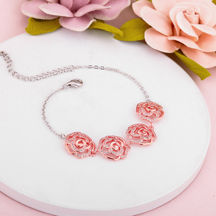 Rose Gold Floral Ecstacy Bracelet