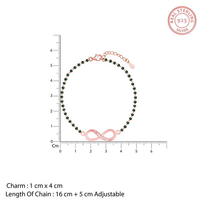 Rose Gold Eternity Mangalsutra Bracelet