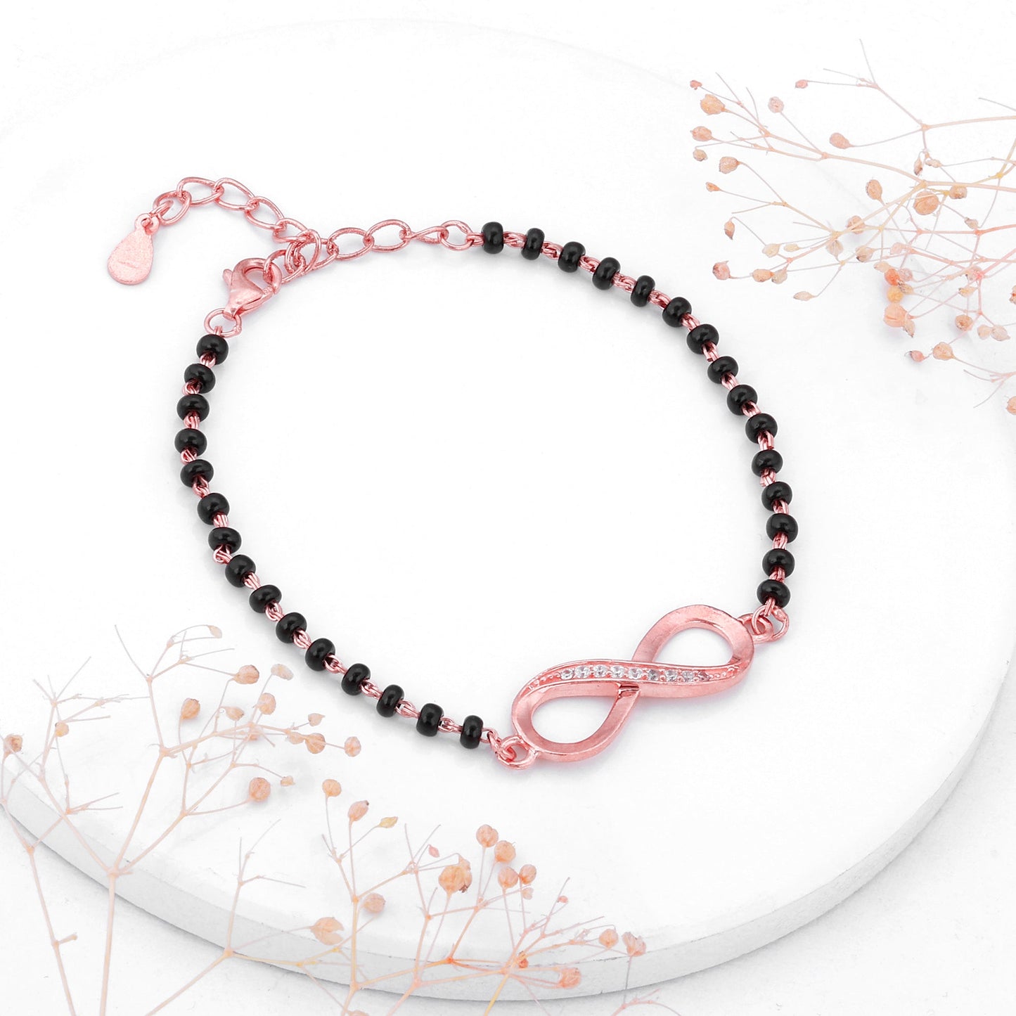 Rose Gold Eternity Mangalsutra Bracelet