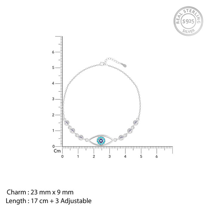 Silver Chary Eyes Bracelet