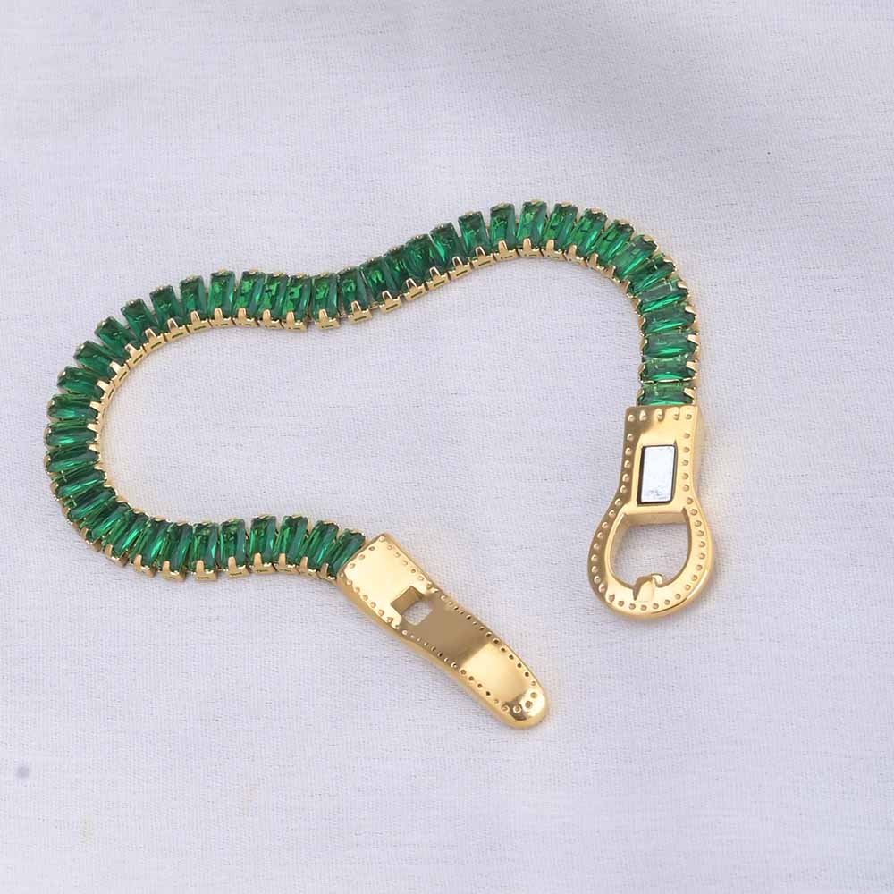 Green Baguette Tennis Bracelet