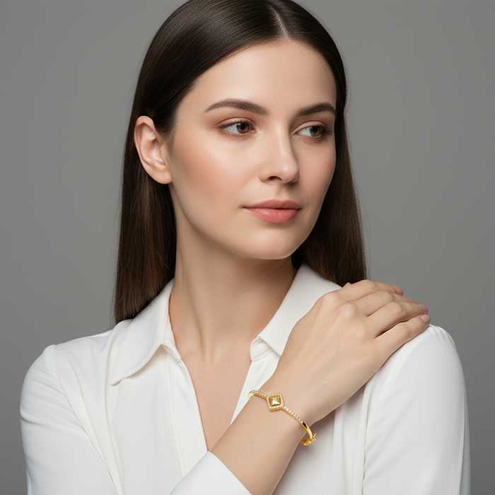 Golden Square Prism Signature Bracelet