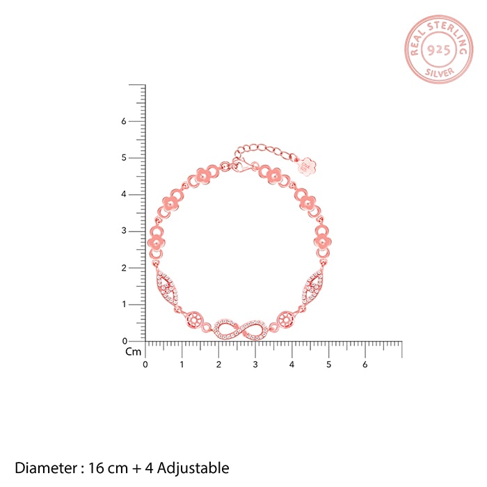 Rose Gold Forever Infinity Love Bracelet