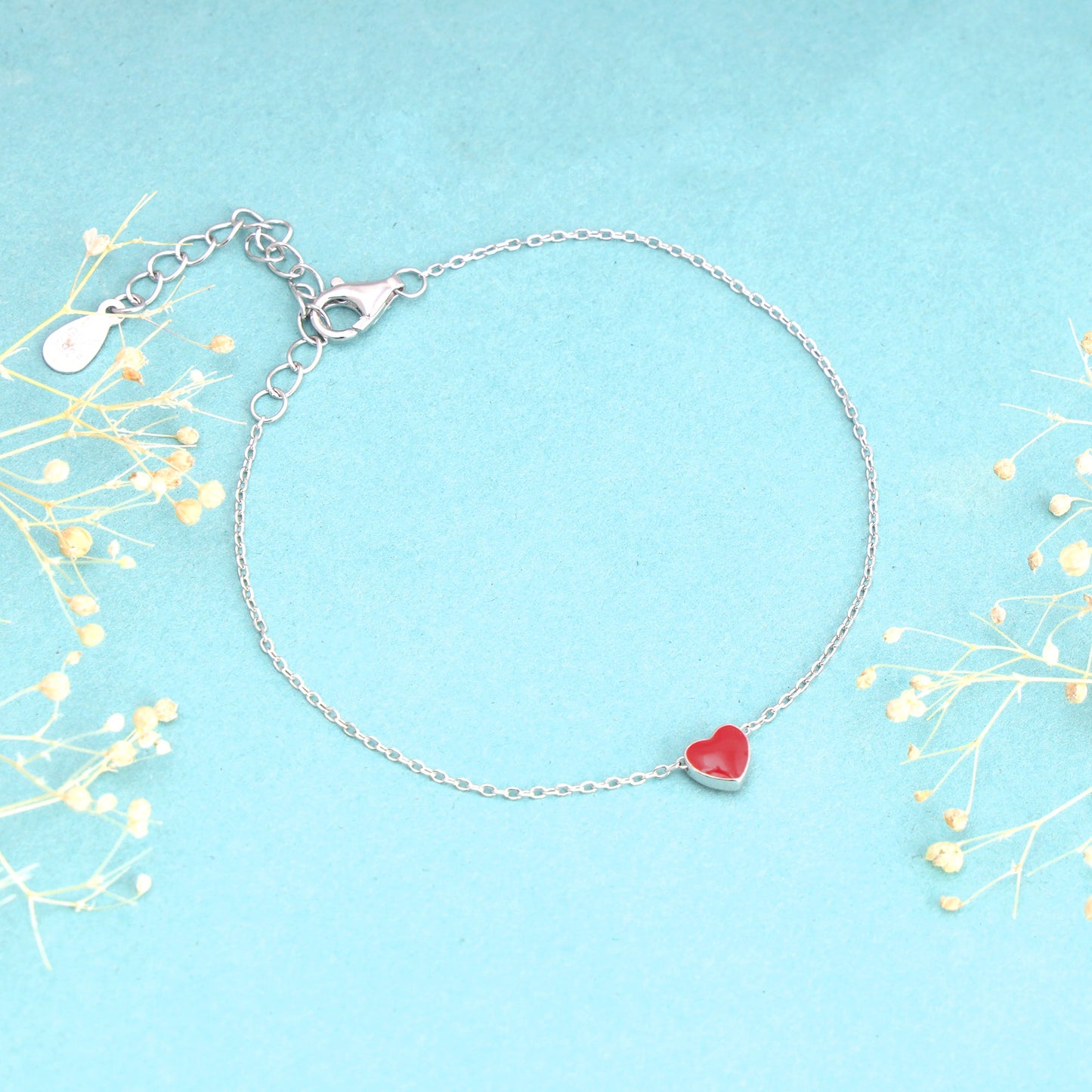 Silver My Heart Beats for You Bracelet