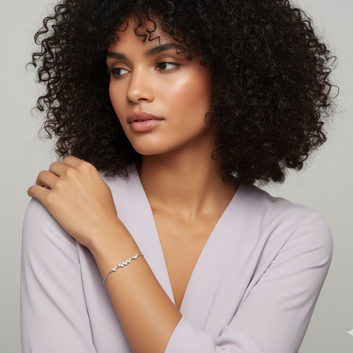 Silver Beautiful Glittering Bracelet