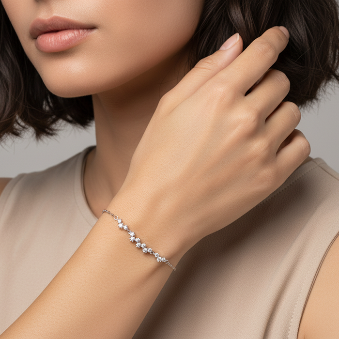 Silver Beautiful Glittering Bracelet