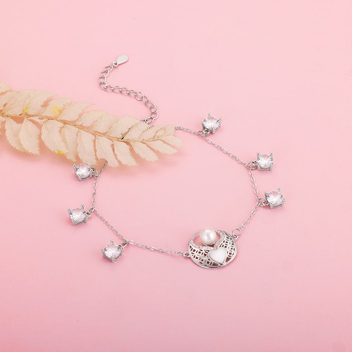 Silver Pearl Whisper Bracelet