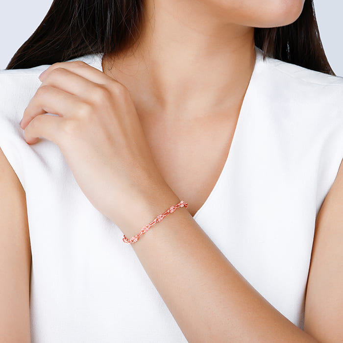 Rose Gold Forever Linked Bracelet
