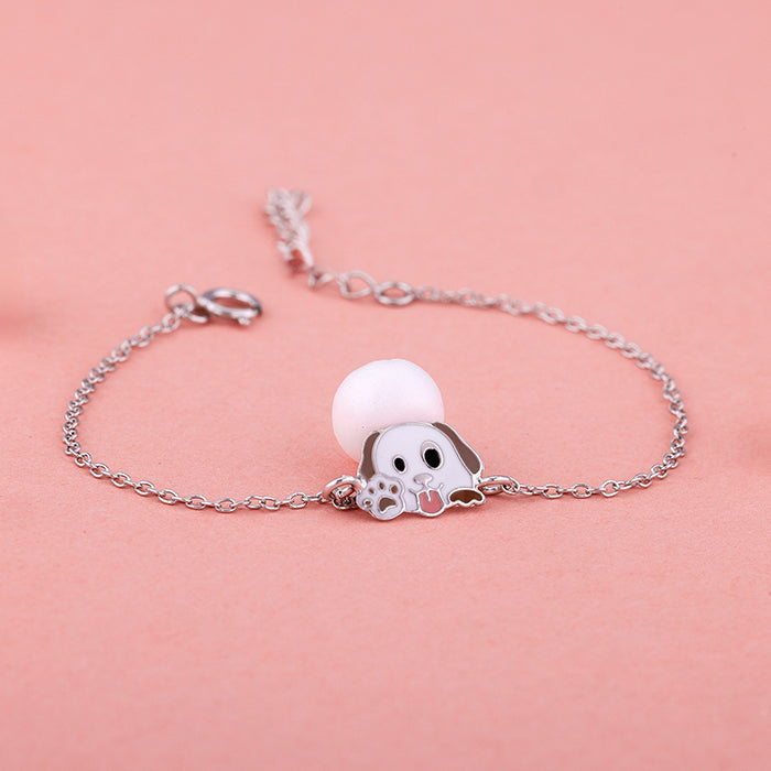Silver Hello Puppy Kids Bracelet (3-5 yrs)