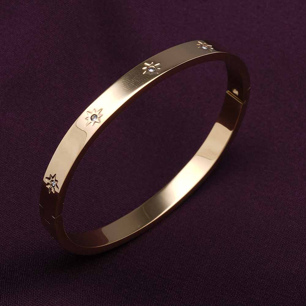 Floral Diamonds Bangle Bracelet