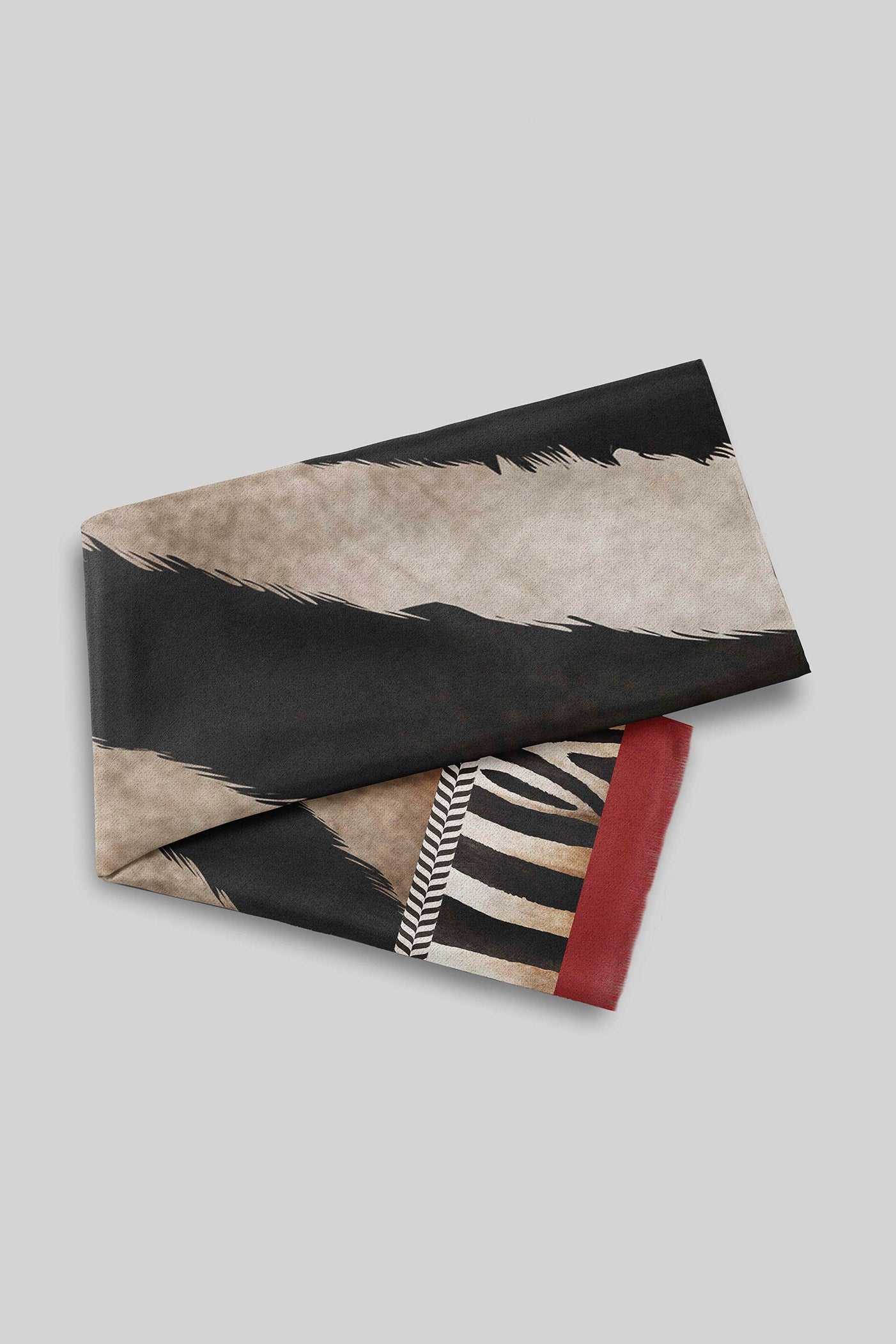 Zebra Print Woollen Scarf
