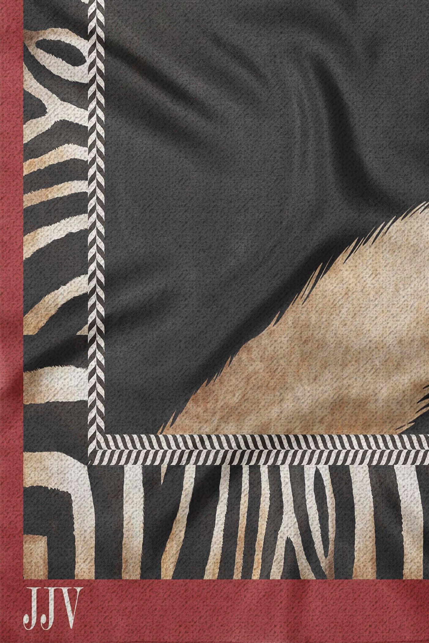 Zebra Print Woollen Scarf