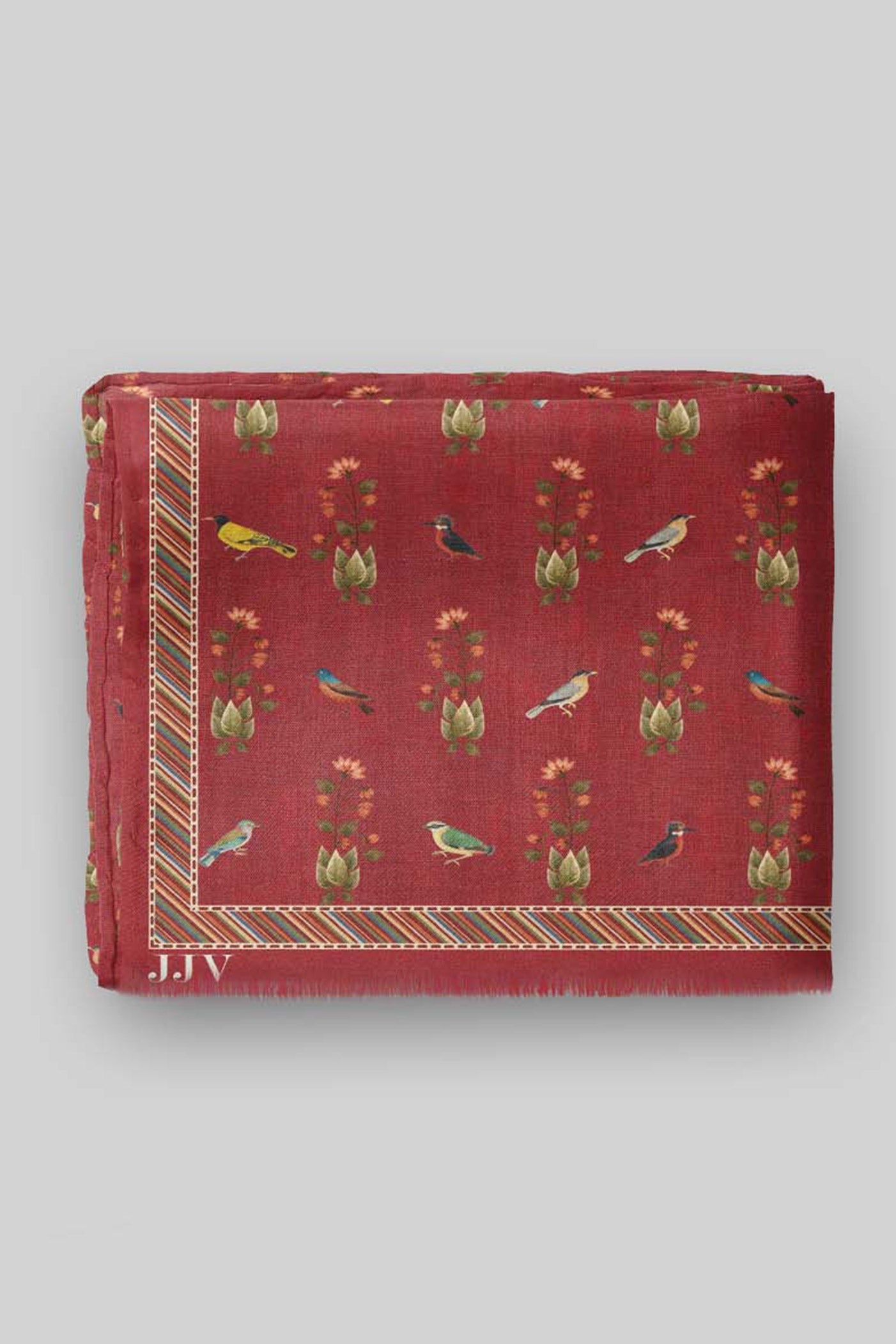 Vinatge Red Printed Shawl