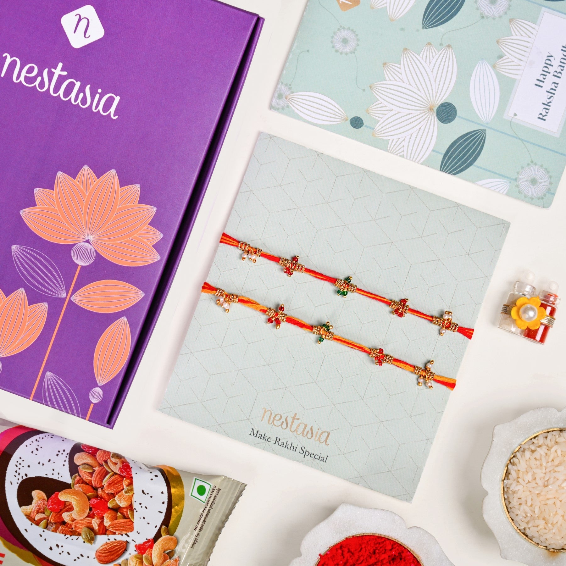 Beaded Bond Rakhi Gift Set