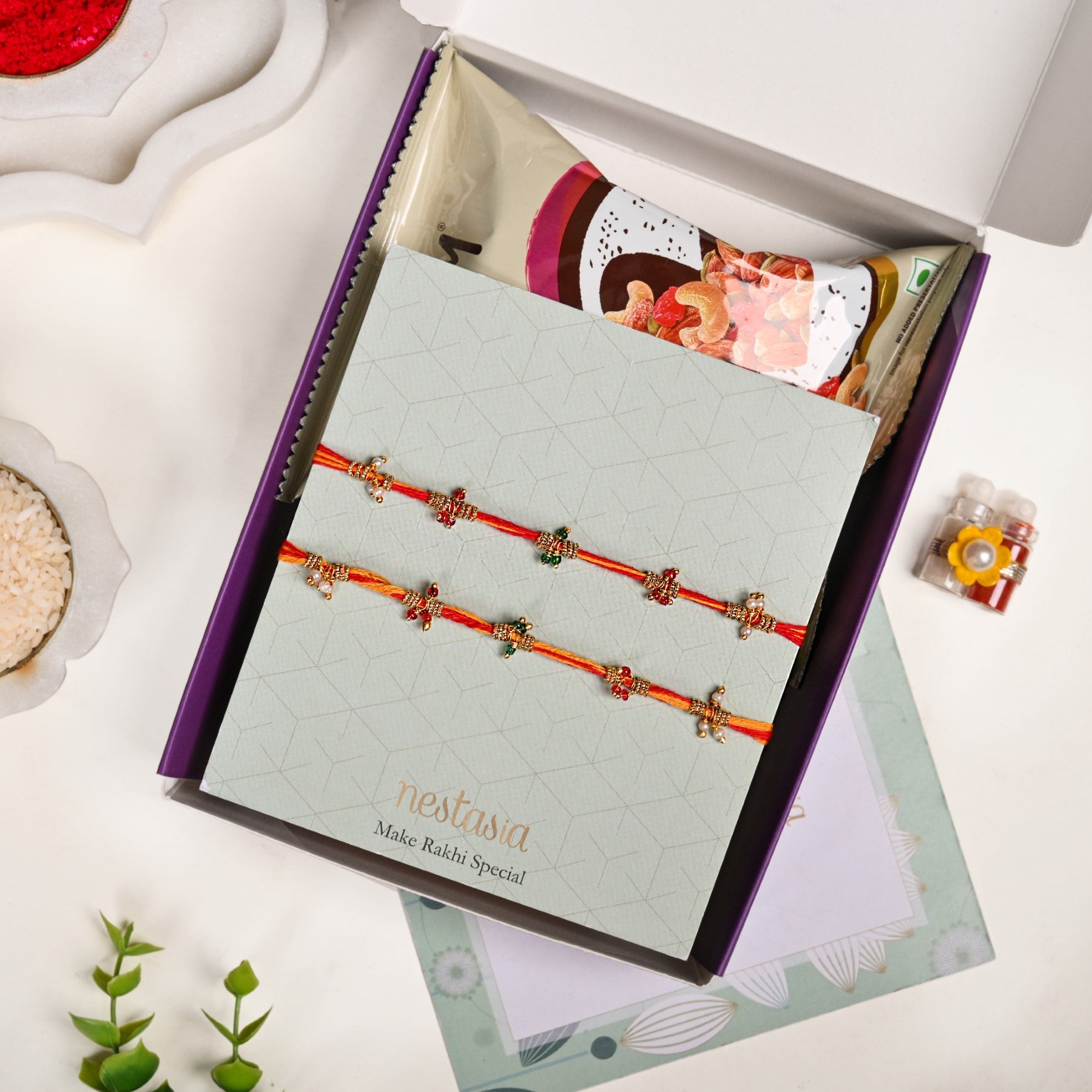 Beaded Bond Rakhi Gift Set
