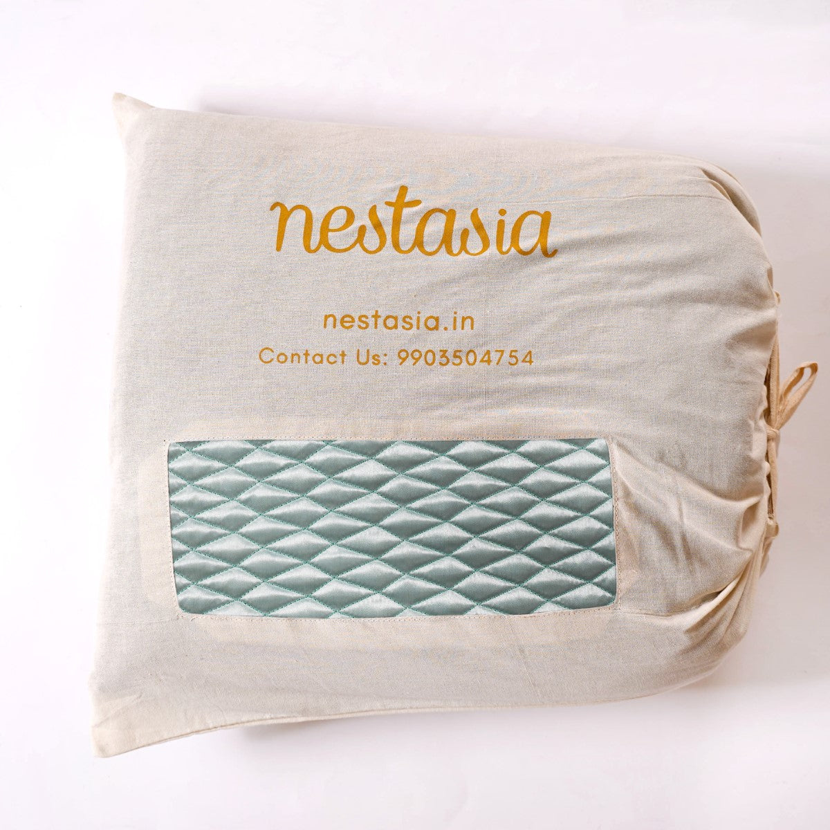 Quilted King Size Bed Cover And Pillow Case Set Of 3 Powder Blue