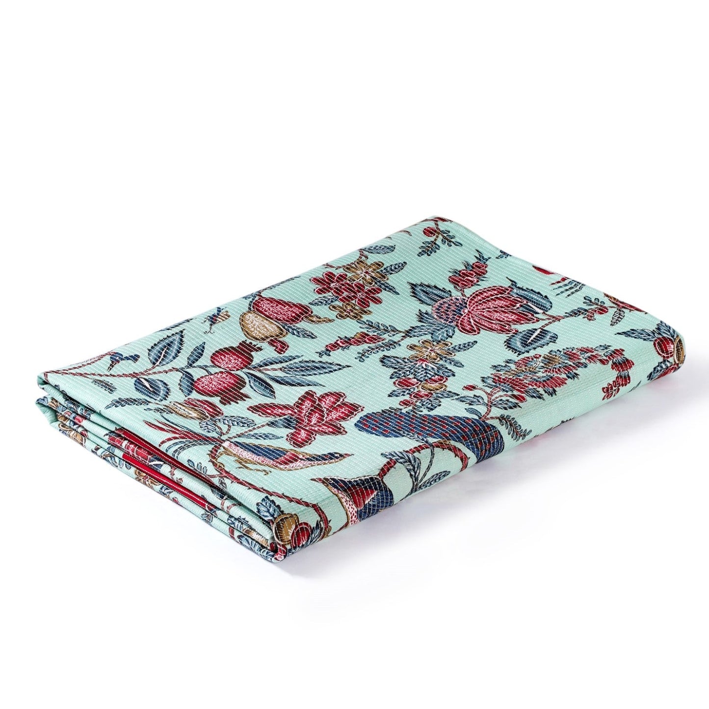 Birdsong Symphony Quilted Bedcover Mint 254x221cm