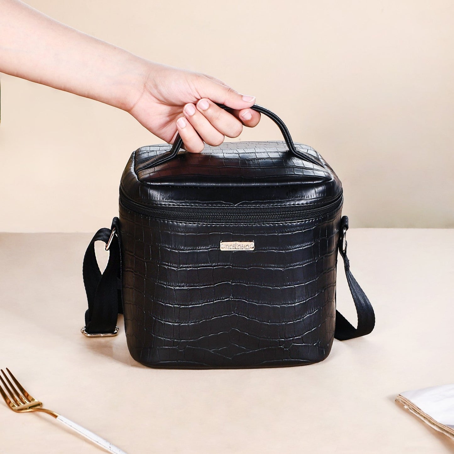 Classic Luxury Insulated Lunch Bag Black