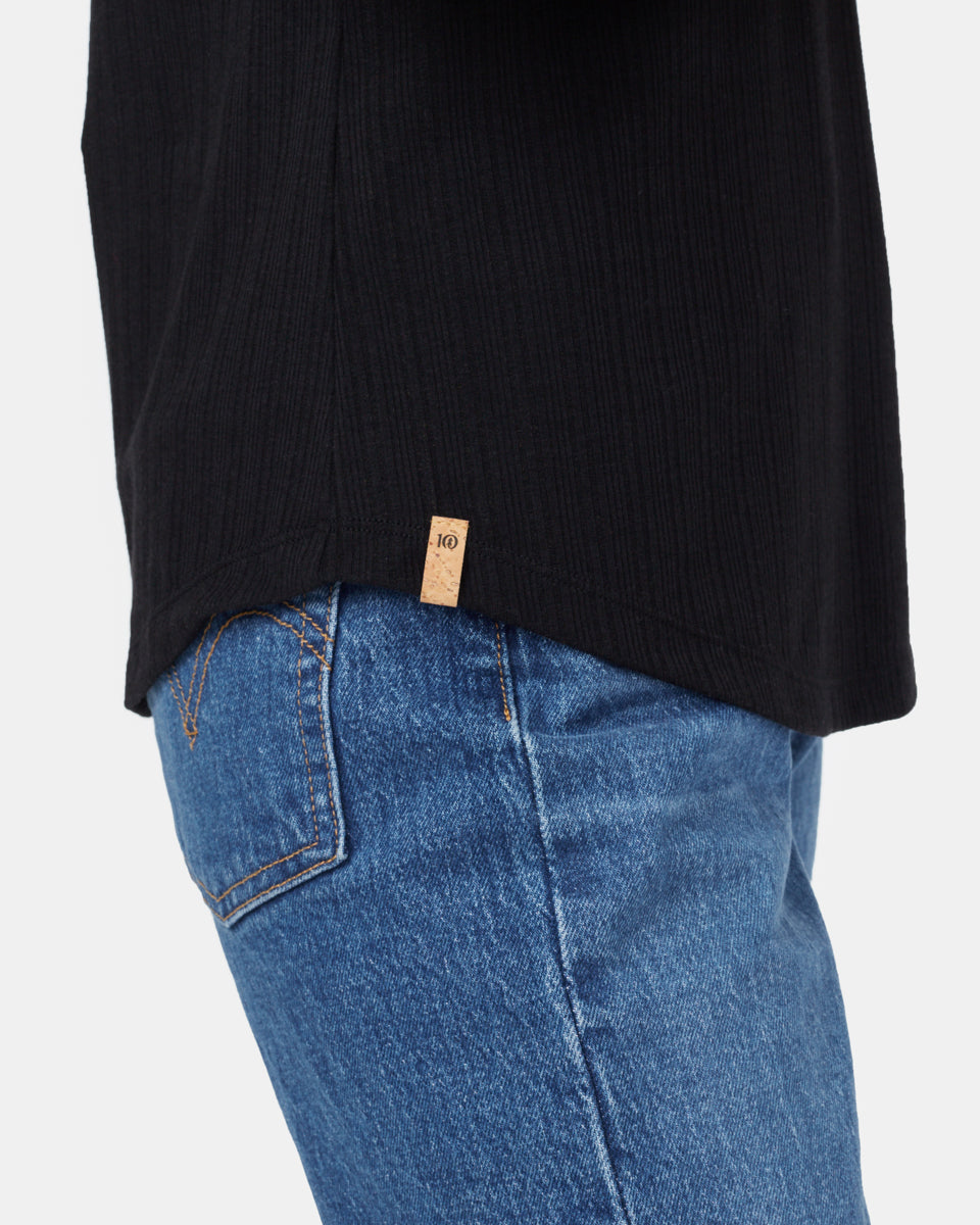 Ribbed Henley Longsleeve