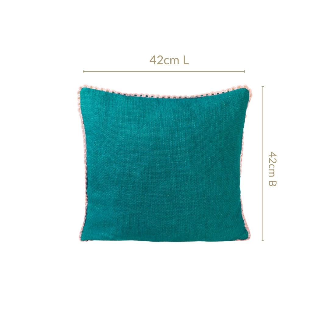 Bluebell Blush Cushion Covers With Looped Edging Set Of 2