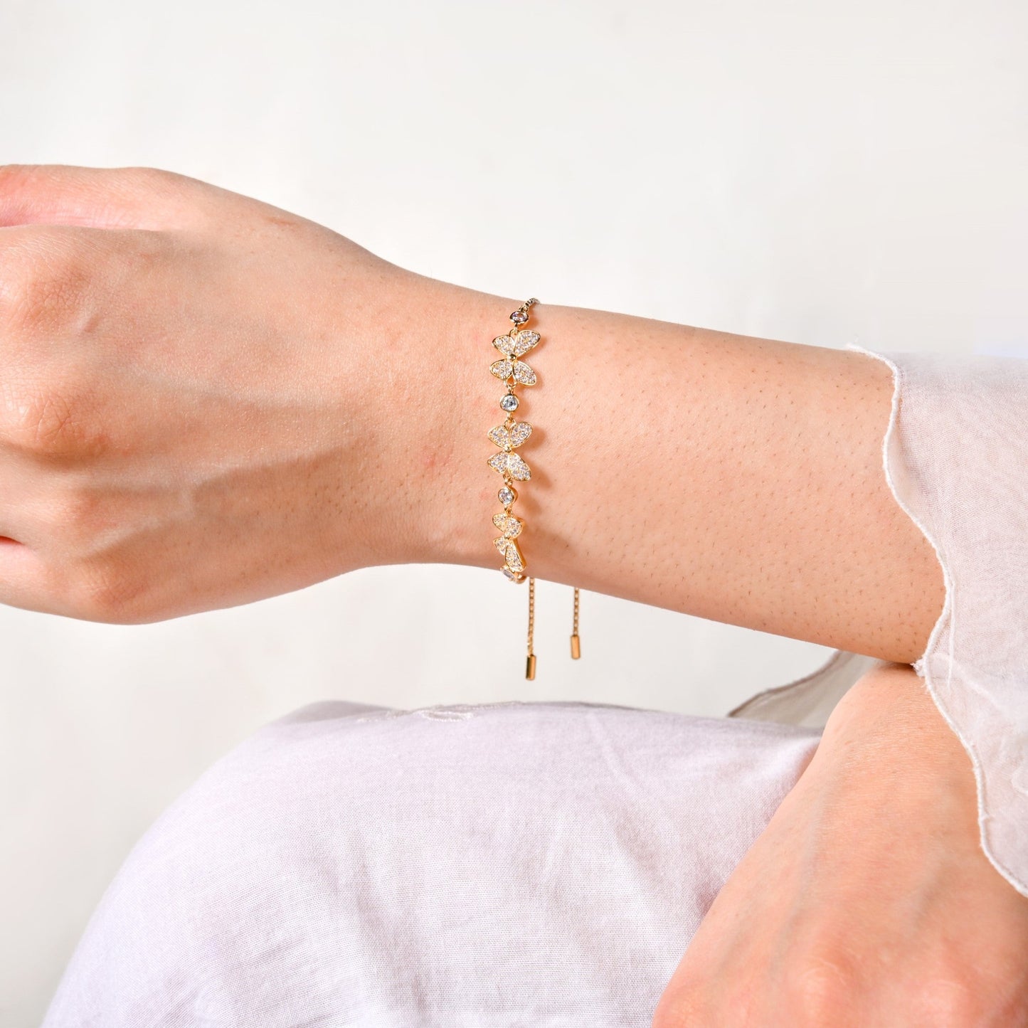 Butterfly Charm Gold Bracelet