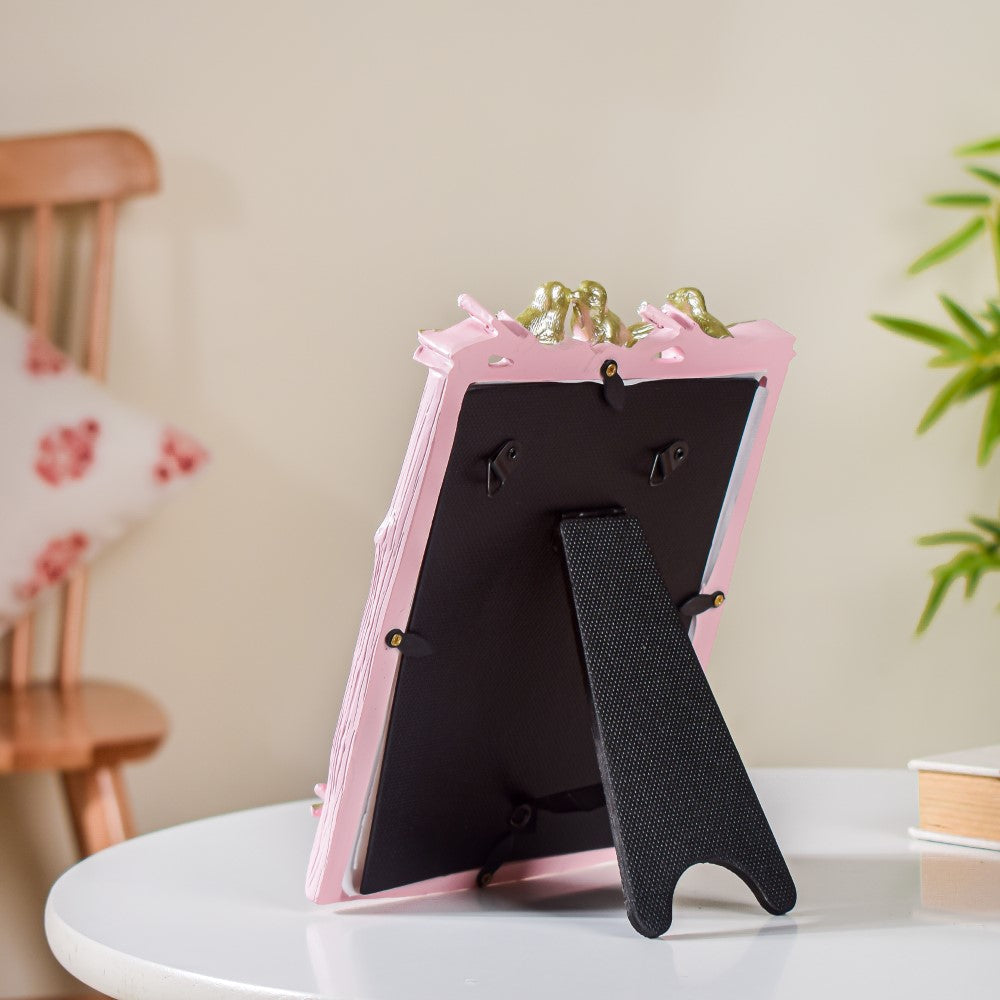 Nestling Birds Photo Frame Pink
