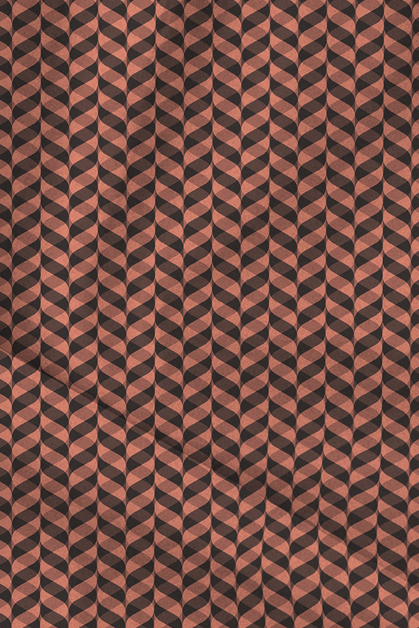Umber Brown - Red Chevron Printed Pocket Square