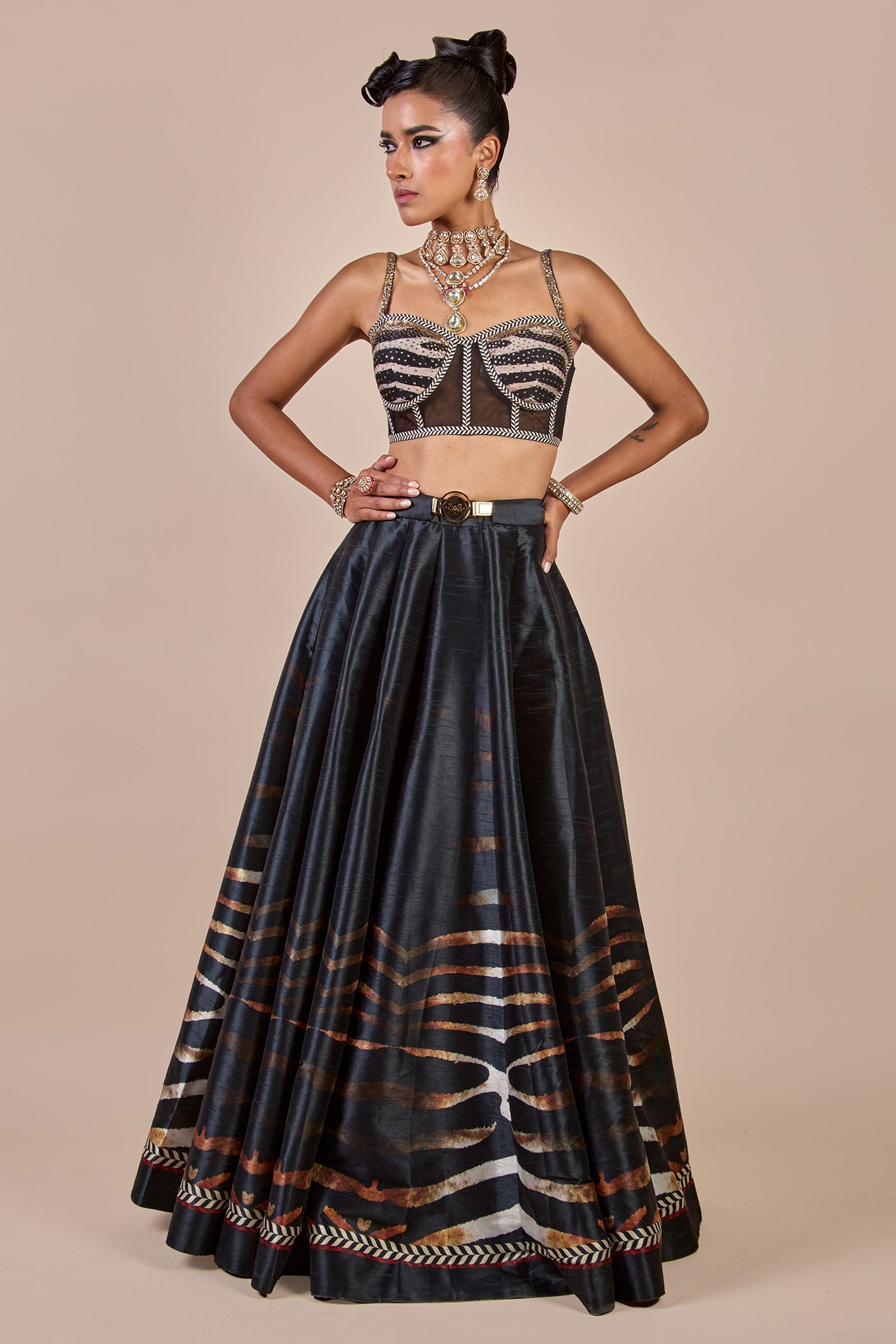 Zebra Print Corset Skirt Set | CHHĒ